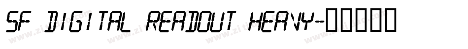 SF Digital Readout Heavy字体转换